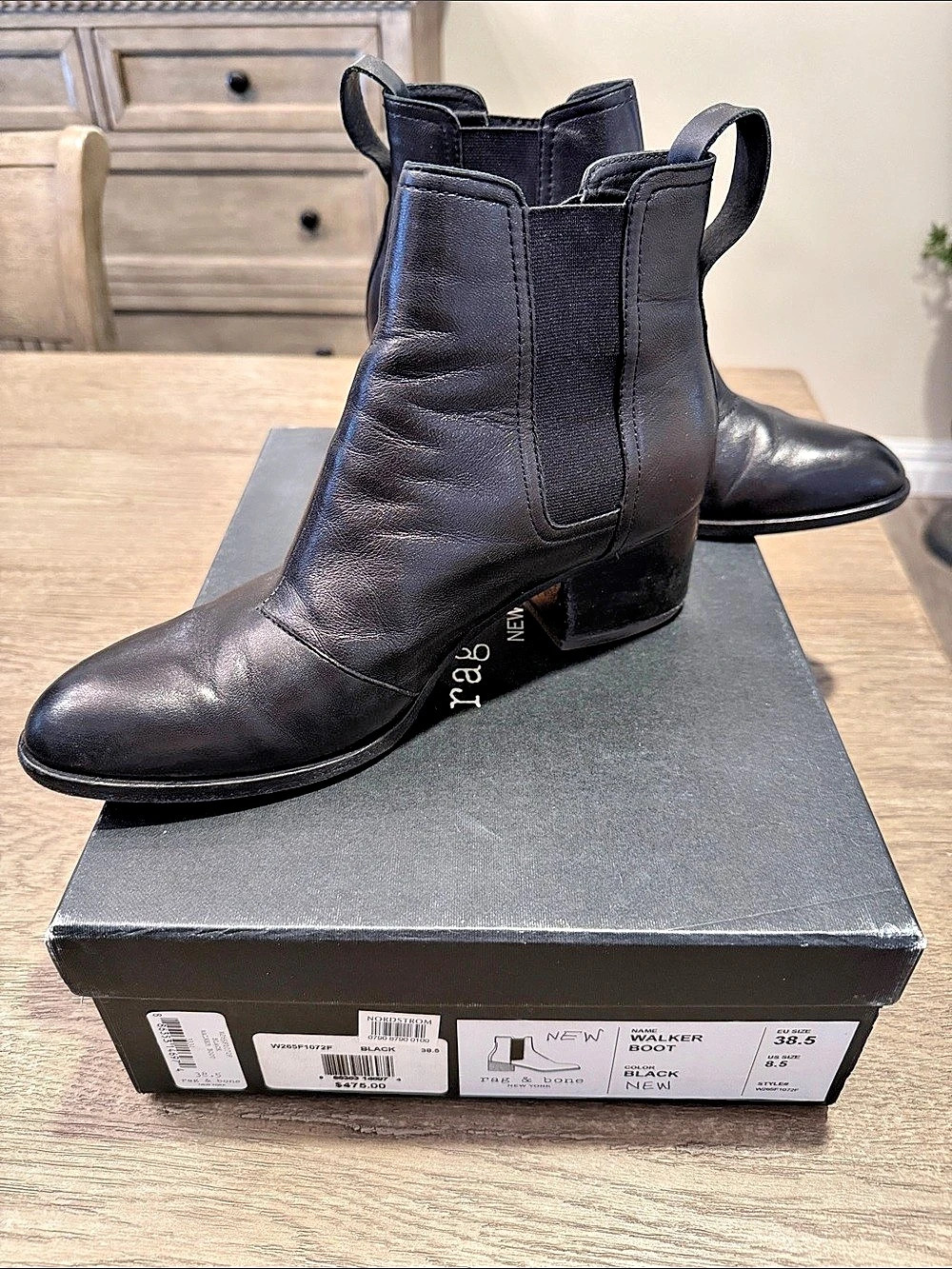 rag & bone Walker Boot Black Ankle Boots US 8.5
